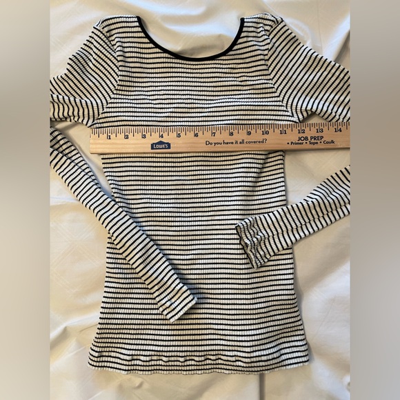 Black & White Striped Massimo Dutti Shirt with Open Back - Picture 5 of 5